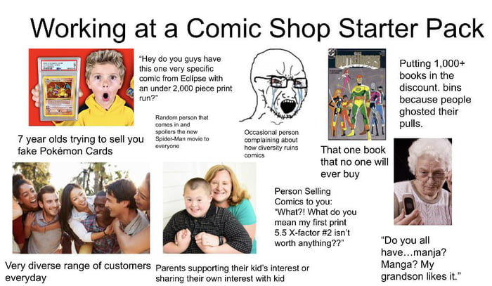 Working at a Comic Shop Starter Pack - 9GAG