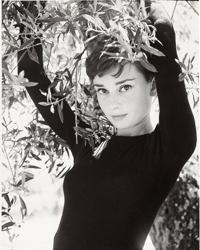 Audrey Hepburn at her farm at La Vigna, Rome, by Philippe Halsman, 1955 ...