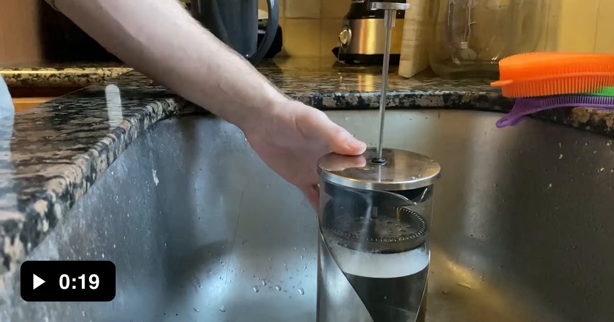 In response to the French press cleaning hack 9GAG