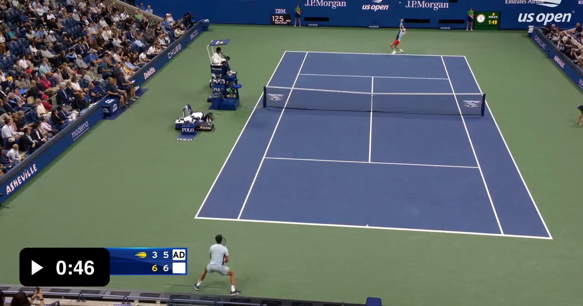 Carlos Alcaraz's behindtheback shot in the US Open Quarterfinals 9GAG