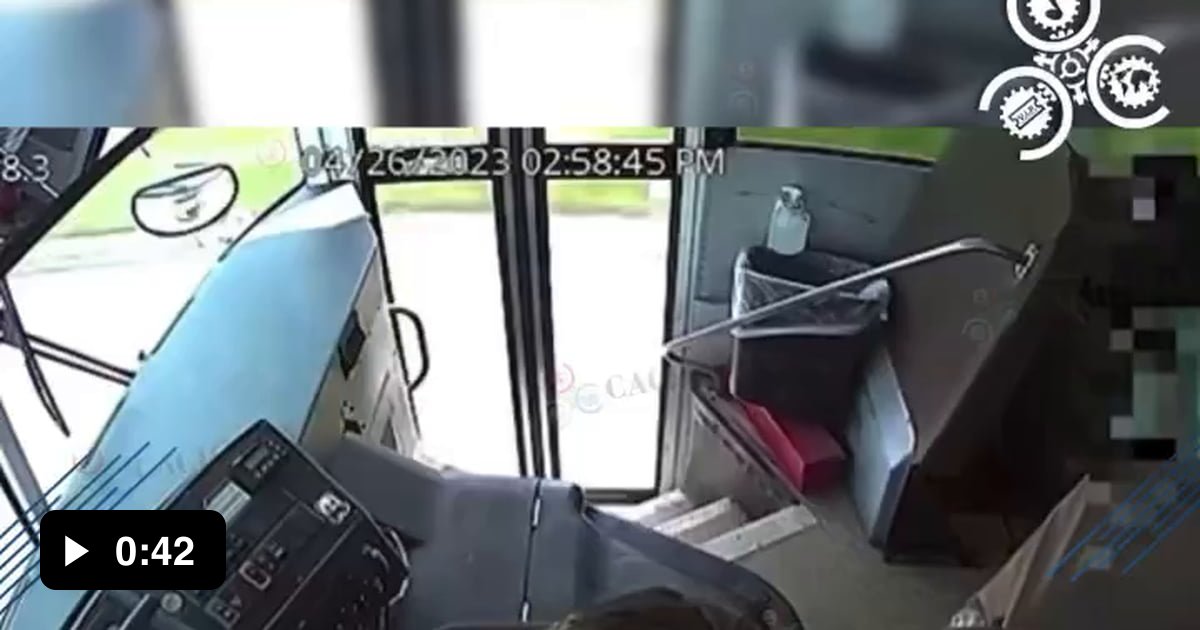 Kid saves bus from crashing after driver passes out. 9GAG