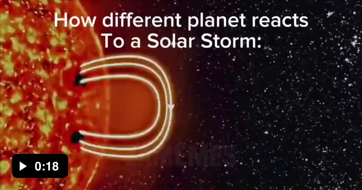 How different planet reacts to a solar storm - 9GAG