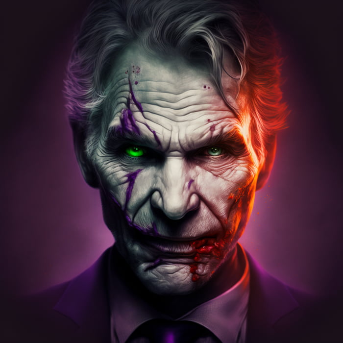 Harrison Ford As The Joker Midjourney 9GAG