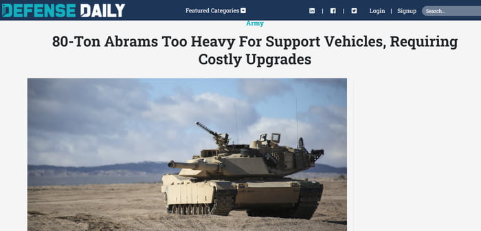 80-Ton Abrams Too Heavy For Support Vehicles, Requiring Costly Upgrades ...