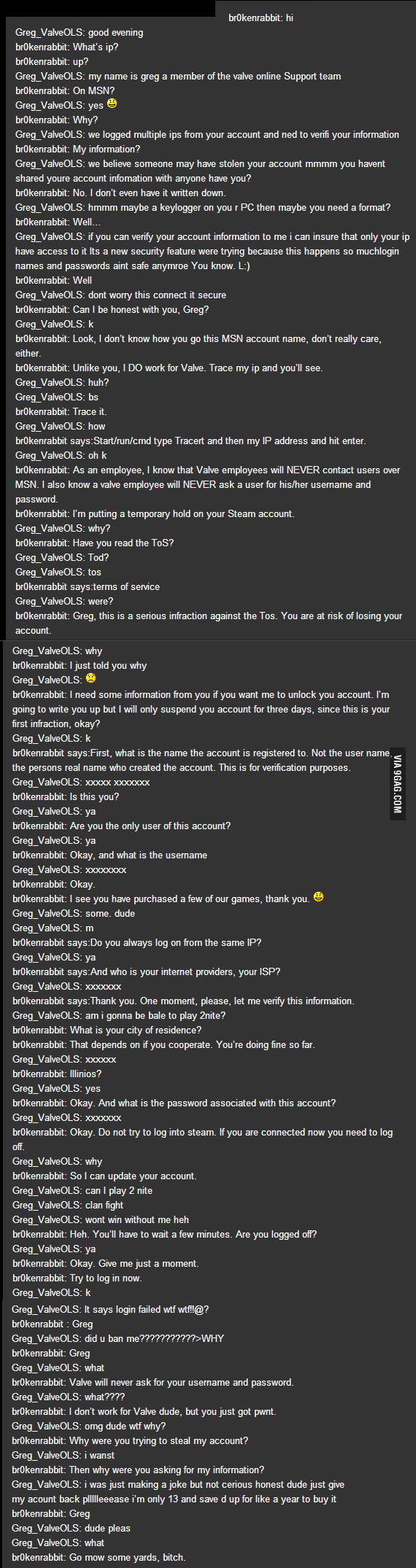 What happens when a 13 year old tries to hack - 9GAG