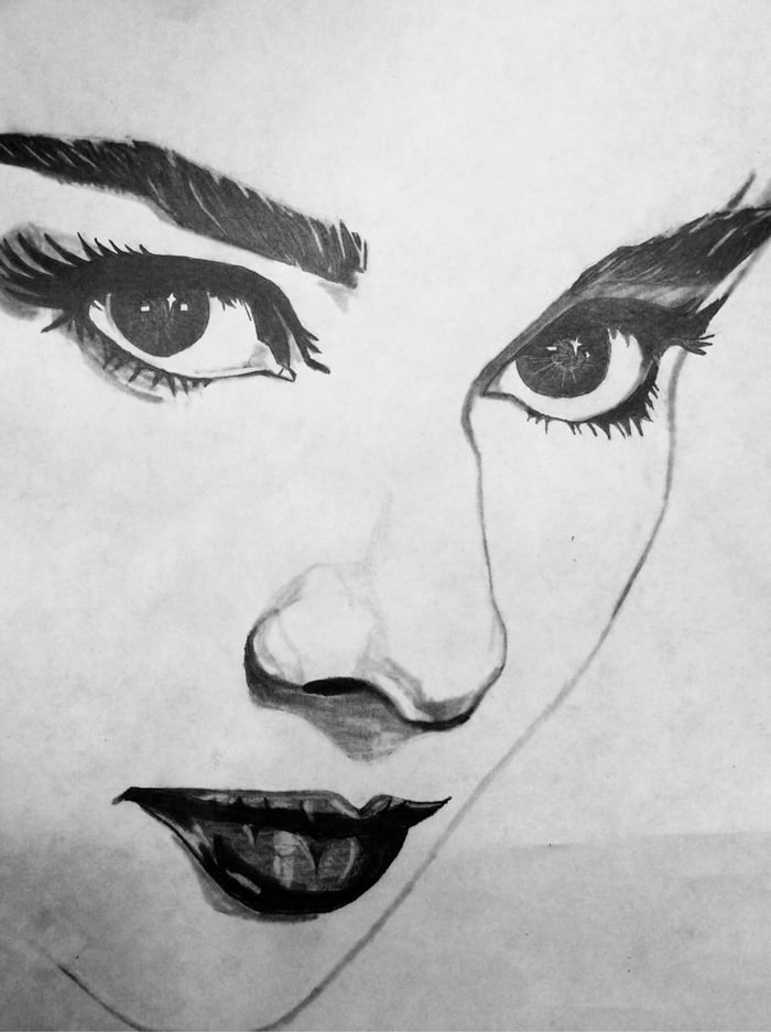 Audrey Hepburn pencil drawing - 9GAG