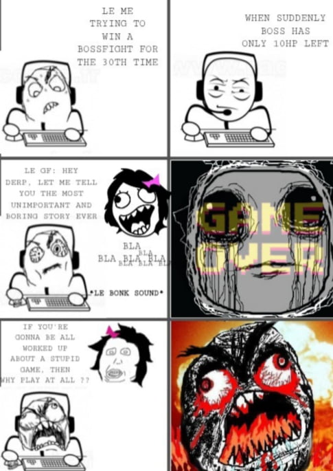 Maybe I am 12 years late, but I made this rage comic today because 9gag ...