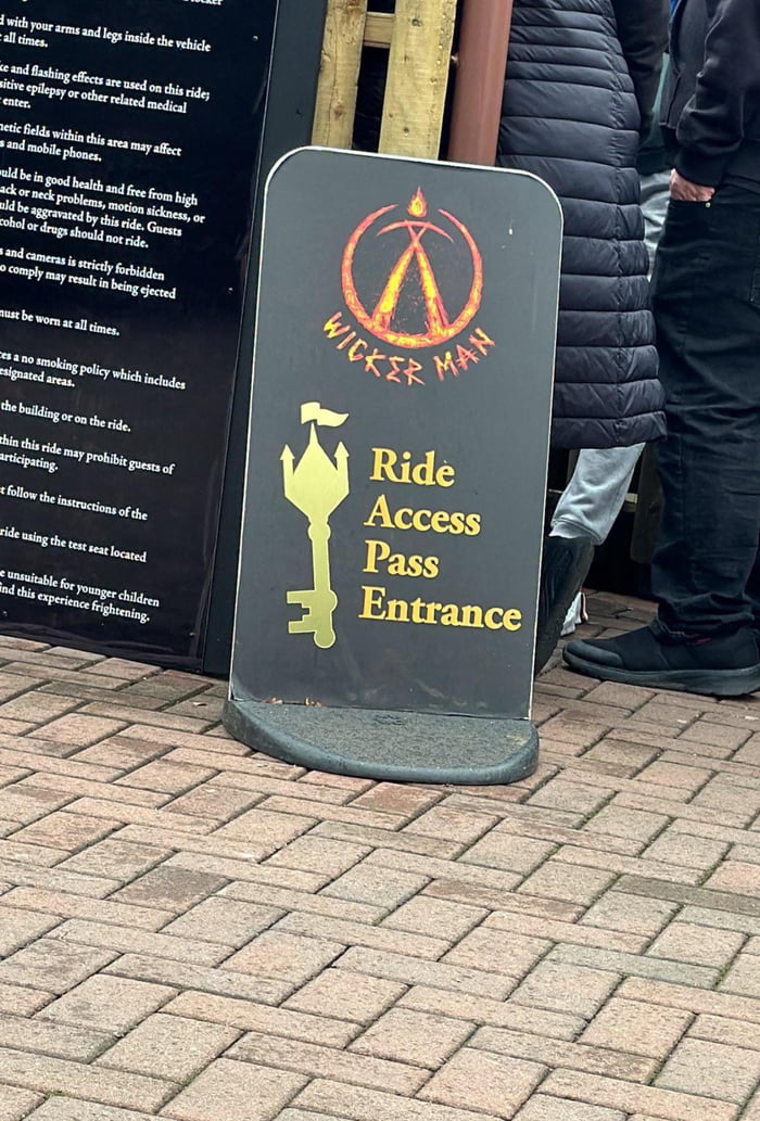 New Sign at Alton towers Theme park - 9GAG