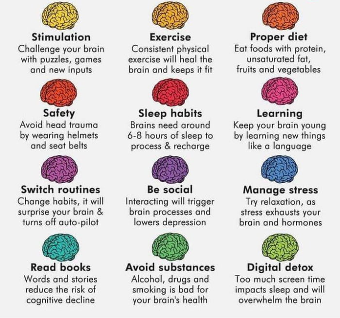 A cool guide to keep your brain healthy - 9GAG