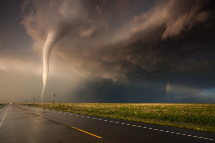 Elephant trunk tornado near Milnesand, New Mexico, USA by Marco Rank - 9GAG