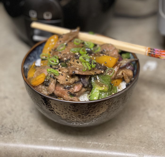 Pork Tenderloin and peppers over white rice 9GAG