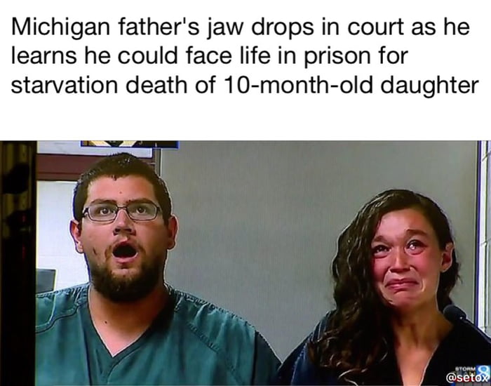 Michigan father's jaw drops in court as he learns he could face life in