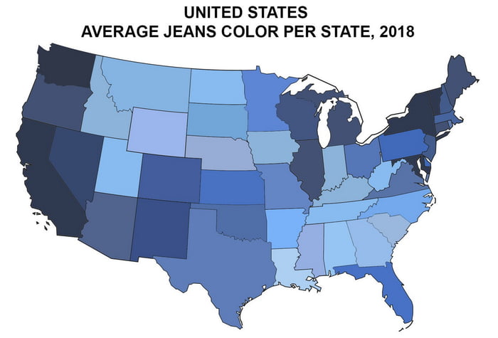 map average color of blue jeans usa        <h3 class=