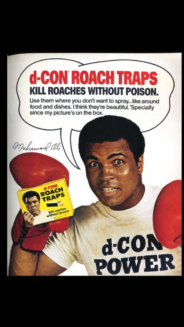 Mohammad Ali's picture on the box - 9GAG