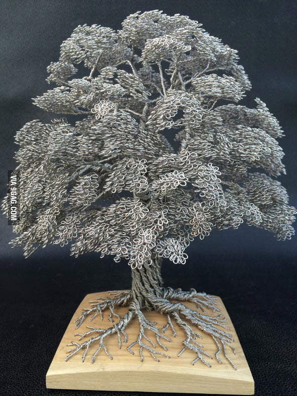 Tree made from aluminum wire 9GAG