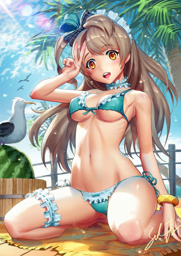 Anime women in bikinis