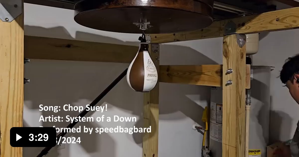 Punch Drumming On Speed Bag To Song Chop Suey 9GAG Punch drumming on speed bag to song chop suey 9gag