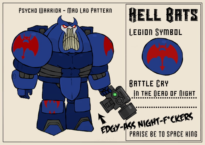Pyscho Warrior Legion Hell Bats are totally legally distinct from Night ...