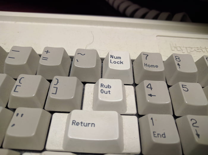 This keyboard has a Rub Out key. - 9GAG