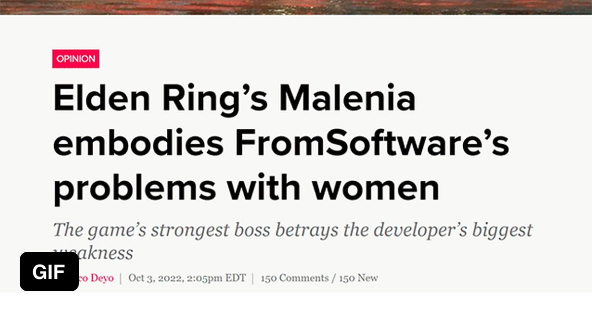 Elden Ring's Malenia embodies FromSoftware's problems with women - Polygon