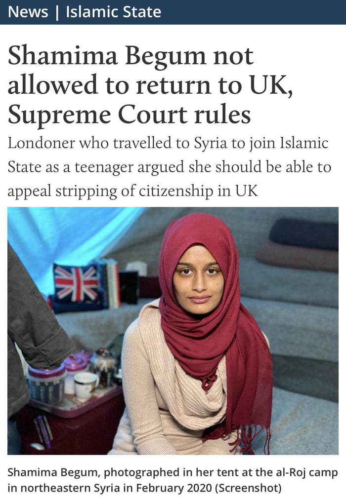 Left The Uk To Join Isis To Fight The West Isis Was Defeated And Now