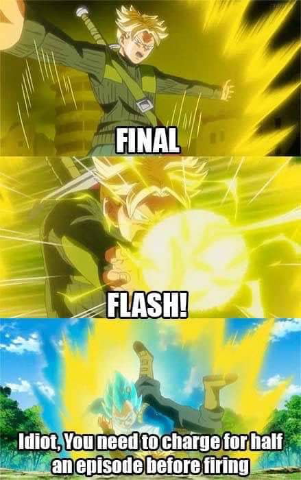 No, Trunks you use Final Flash! - 9GAG