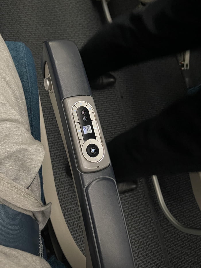All airplane seat controls are on the armrest, causing random lights, pauses and sounds to
