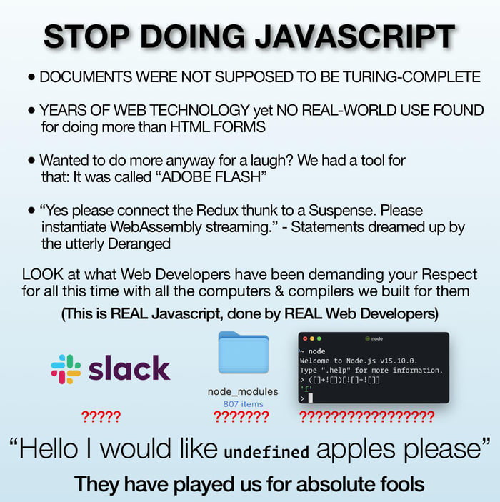 StopDoingJavaScript - 9GAG