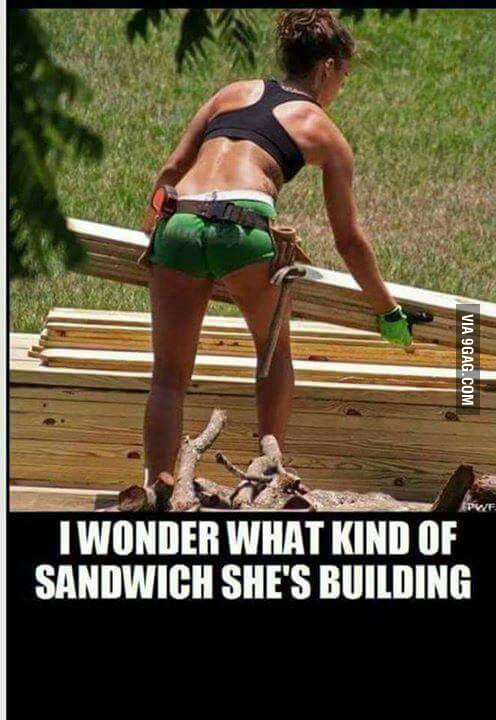 Image result for i wonder what kind of sandwich she's building