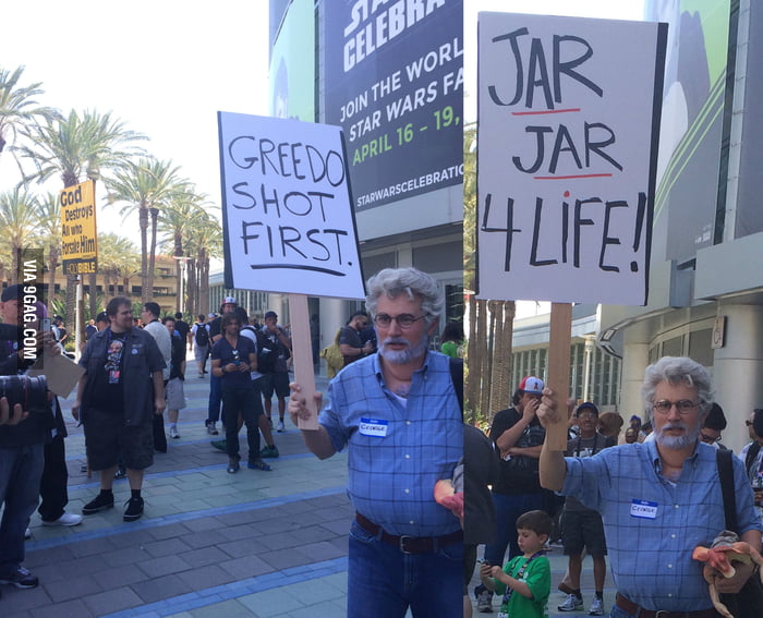 George Lucas Dropped In On Religious Picketers Outside Of Star Wars 