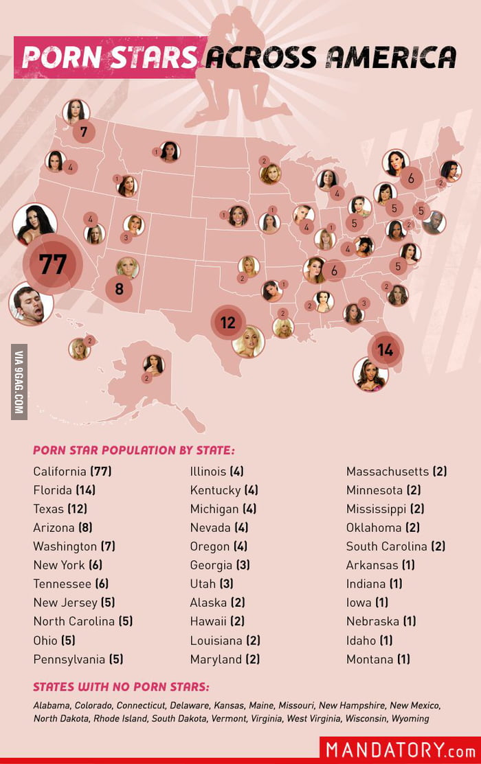 Porn Stats - Know your state porn stars! - 9GAG