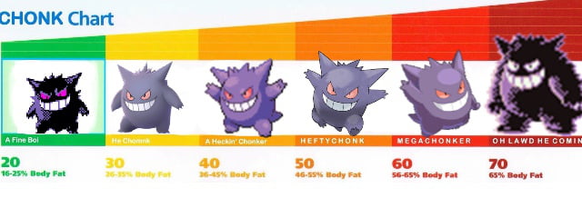 Chonk chart (Gengar) - 9GAG