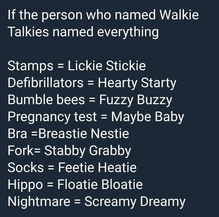 If The Person Who Named Walkie Talkie Named Everything 9GAG If The Person Who Named Walkie Talkie Named Everything 9GAG