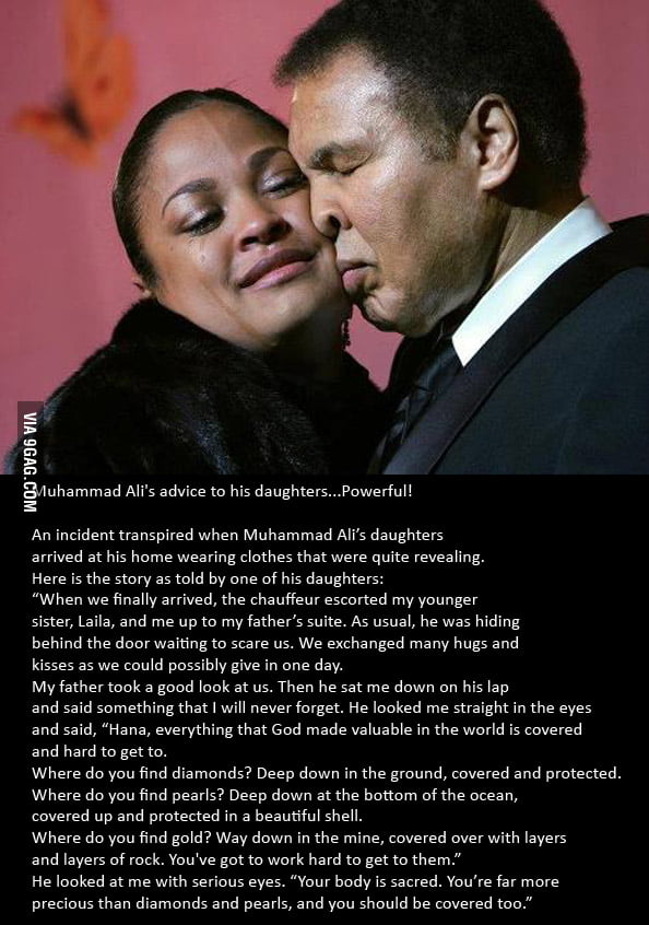 Muhammad Ali's advice to his daughters...Powerful! - 9GAG