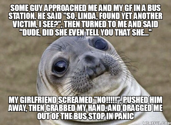 I asked her about it, she said he is a crazy guy from her former uni ...