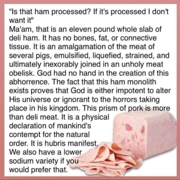 Monolith of ham. 9GAG