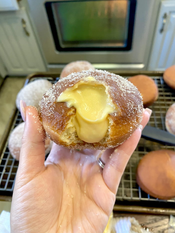 Brioche doughnut with orange pastry cream. - 9GAG