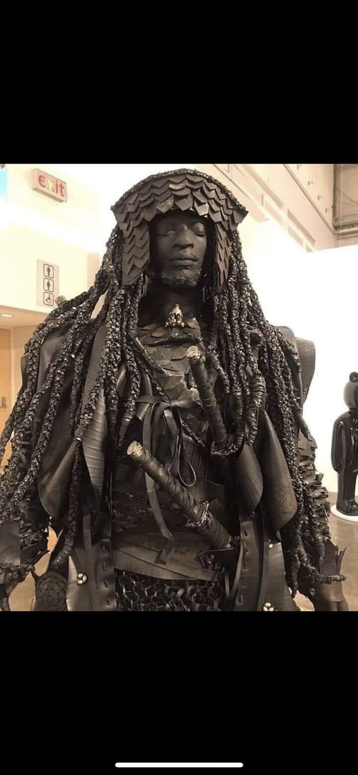 A statue of Yasuke, an African slave, who arrived in japan in 1579 and ...