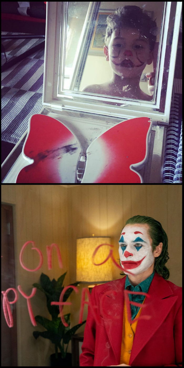 My Nephew Wanted To Be A Clown For A B Day Party Half Way In Putting On Makeup The Party Got Canceled Photo Reminded Me Of The Joker 9gag