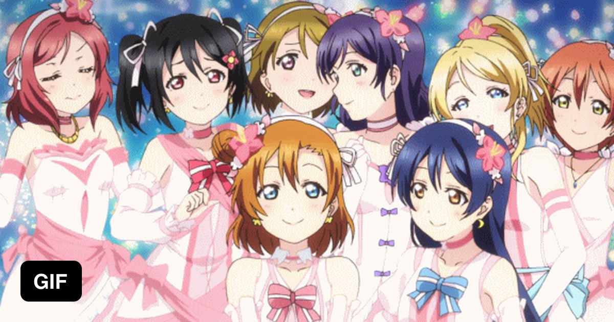 Us love live. Лов лайв гиф. Живая любовь проект школьный идол гиф. Аниме идолы танцы. Проект школьный идол gif.