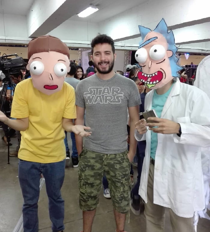Me and my friend as Rick and Morty on a comic convention. Wabalubba dub ...