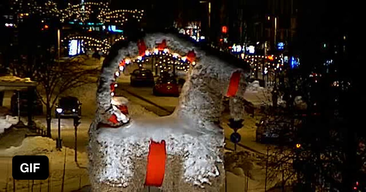 Each year in the small town of Gavle someone sets the giant christmas