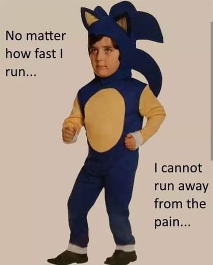Running from the pain and light, Sonic the Hedgehog