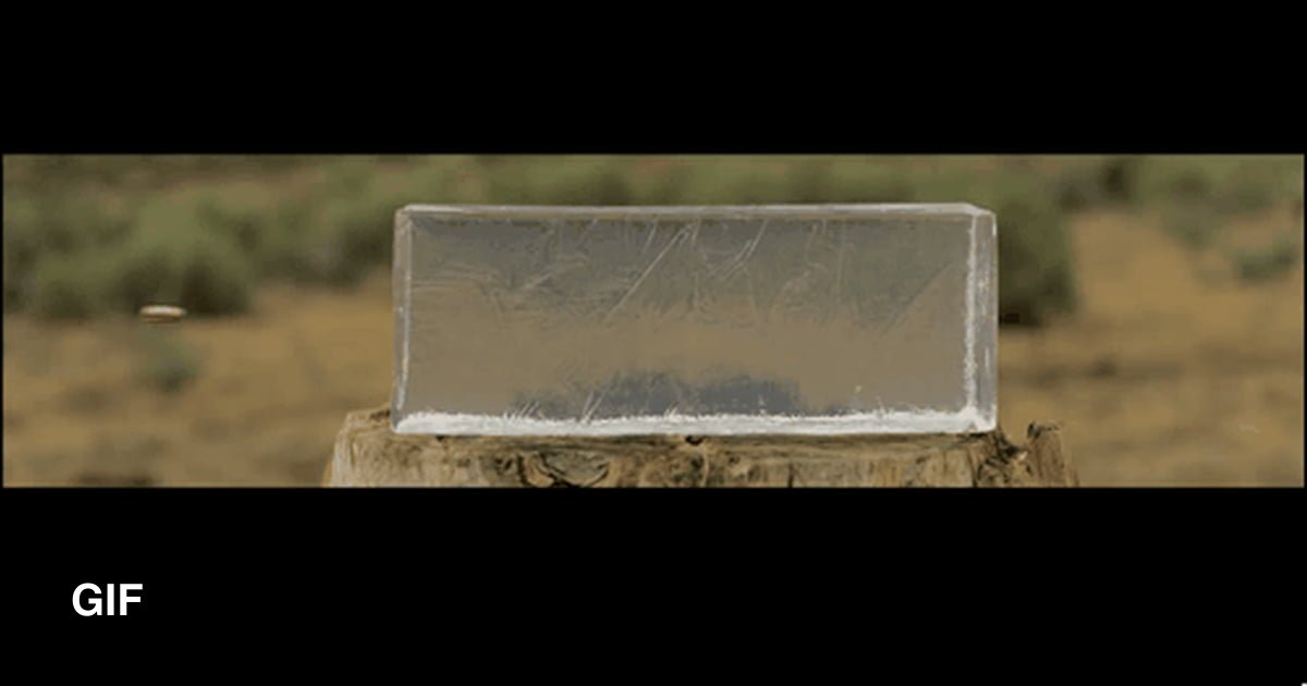 Ballistics gel contarcting so fast it's causing an explosion 9GAG