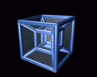 4D? This is a Hypercube. Just a 2D representation of a 3D shadow of a ...