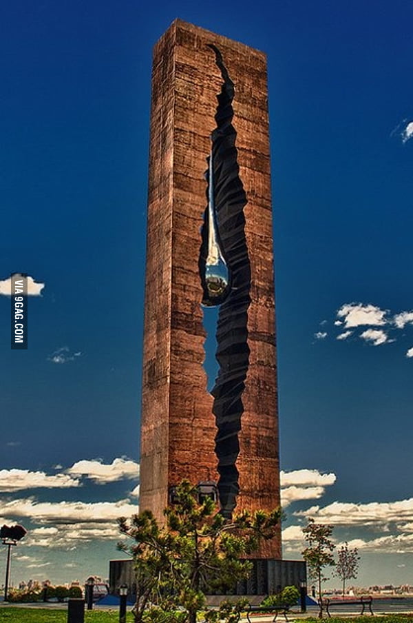 The Teardrop monument in New York...a donation from Russia