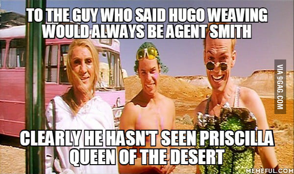 Hugo Weaving as Mitzi in Priscilla, queen of the desert
