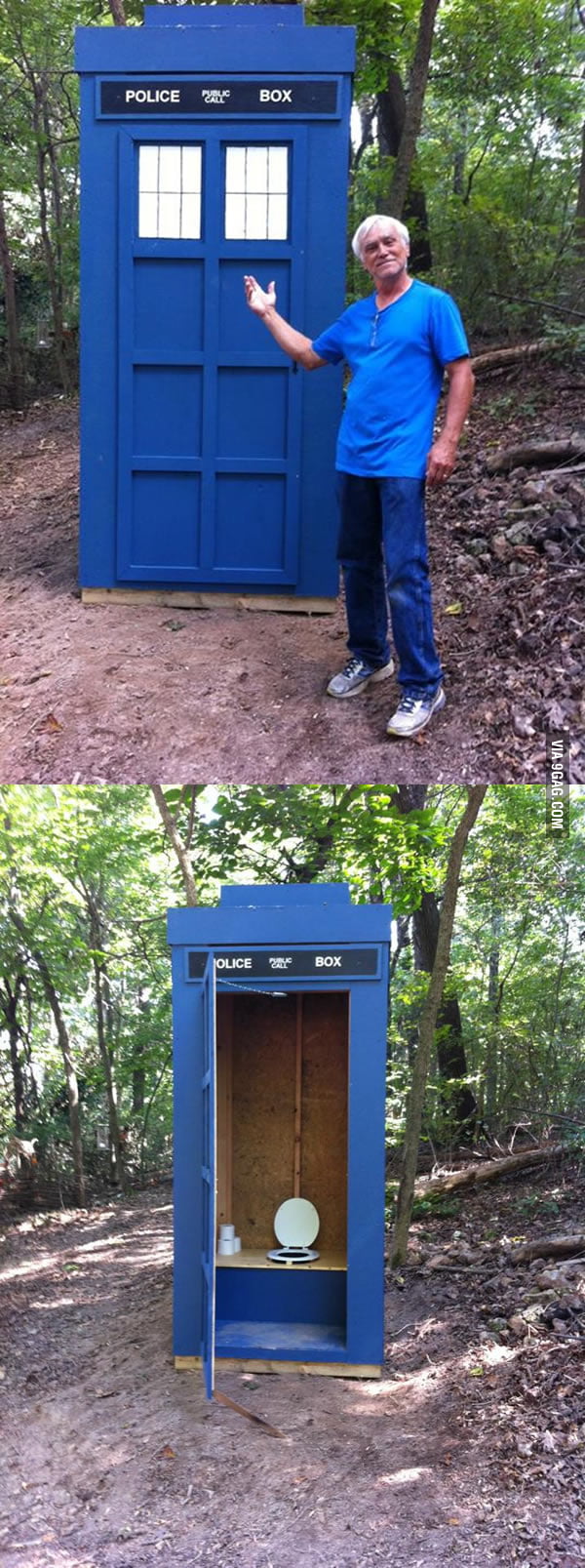 Someone built an outhouse and named it the Turdis. - 9GAG