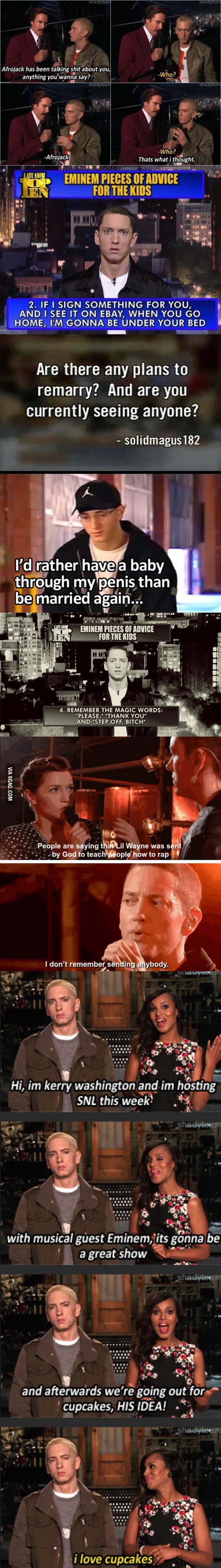 If Eminem retires from music I think he has a shot at comedy - 9GAG