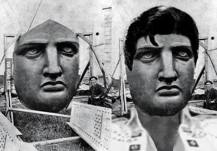 The statue of Liberty looks just like Elvis Presley - 9GAG